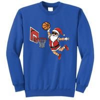 Funny Christmas Santa Claus Dunking A Basketball Cool Gift Sweatshirt