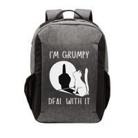 Funny Cat Shadow I'm Grumpy Deal With It Vector Backpack