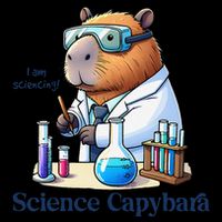 Funny Capybara Science Capybara Funny IM Sciencing Drawstring Bag