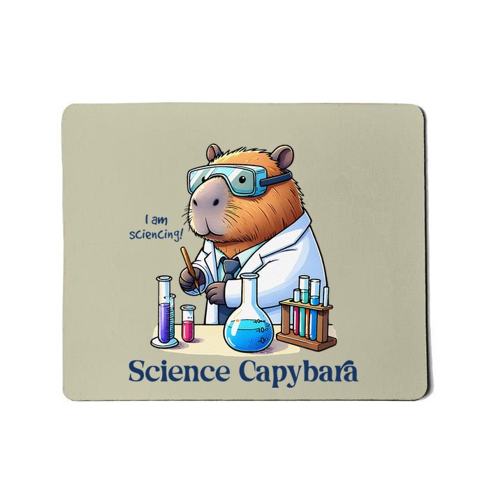 Funny Capybara Science Capybara Funny IM Sciencing Mousepad