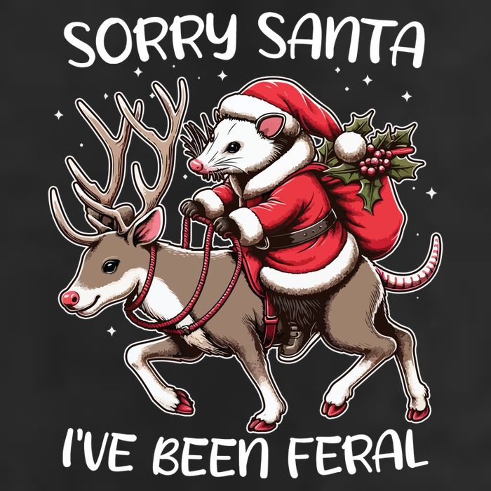 Funny Christmas Sorry Santa Ive Been Feral Opossum Reindeer 11oz C Handle Ceramic Mug