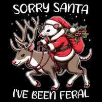 Funny Christmas Sorry Santa Ive Been Feral Opossum Reindeer 16 in Basic Backpack
