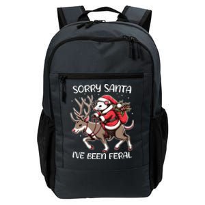 Funny Christmas Sorry Santa Ive Been Feral Opossum Reindeer Daily Commute Backpack