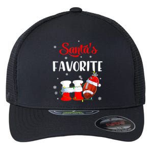 Funny Christmas SantaS Favorite Ho Xmas Football Gift Flexfit Unipanel Trucker Cap