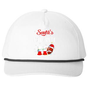 Funny Christmas SantaS Favorite Ho Xmas Football Gift Snapback Five-Panel Rope Hat