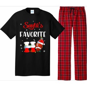 Funny Christmas SantaS Favorite Ho Xmas Football Gift Pajama Set