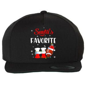 Funny Christmas SantaS Favorite Ho Xmas Football Gift Wool Snapback Cap