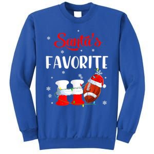 Funny Christmas SantaS Favorite Ho Xmas Football Gift Sweatshirt