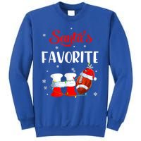 Funny Christmas SantaS Favorite Ho Xmas Football Gift Sweatshirt