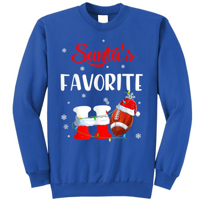 Funny Christmas SantaS Favorite Ho Xmas Football Gift Sweatshirt