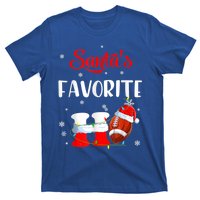 Funny Christmas SantaS Favorite Ho Xmas Football Gift T-Shirt