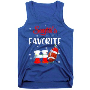 Funny Christmas SantaS Favorite Ho Xmas Football Gift Tank Top