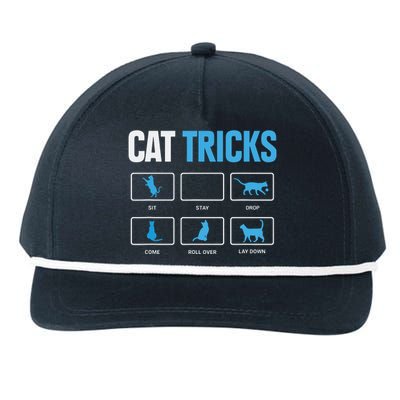 Funny Cat Sayings Cat Tricks Snapback Five-Panel Rope Hat