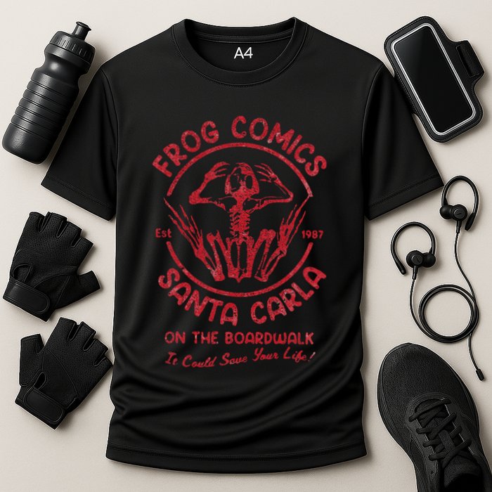 Frog Comics Santa Carla On The Boardwalk Cooling Performance Crew T-Shirt