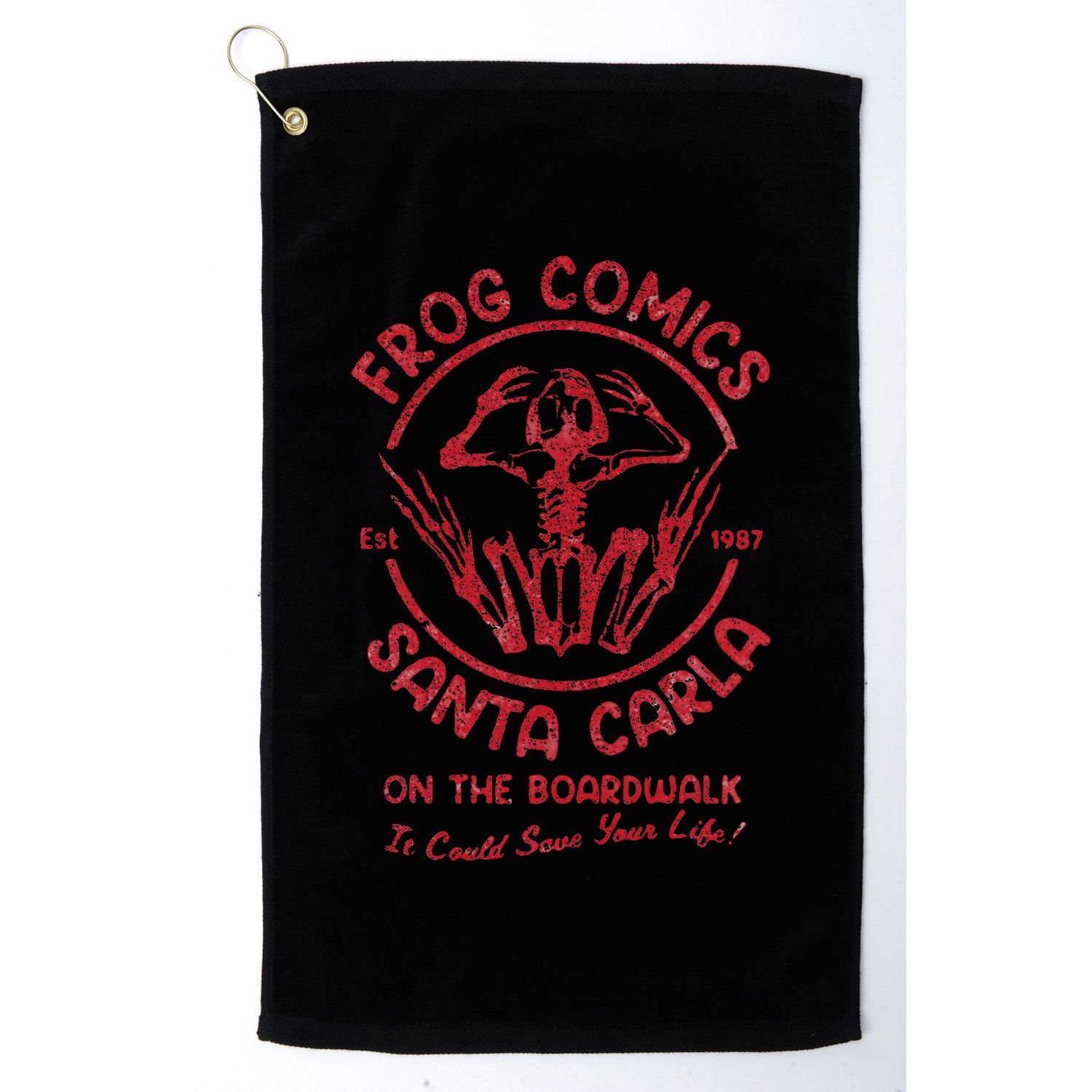 Frog Comics Santa Carla On The Boardwalk Golf Towel