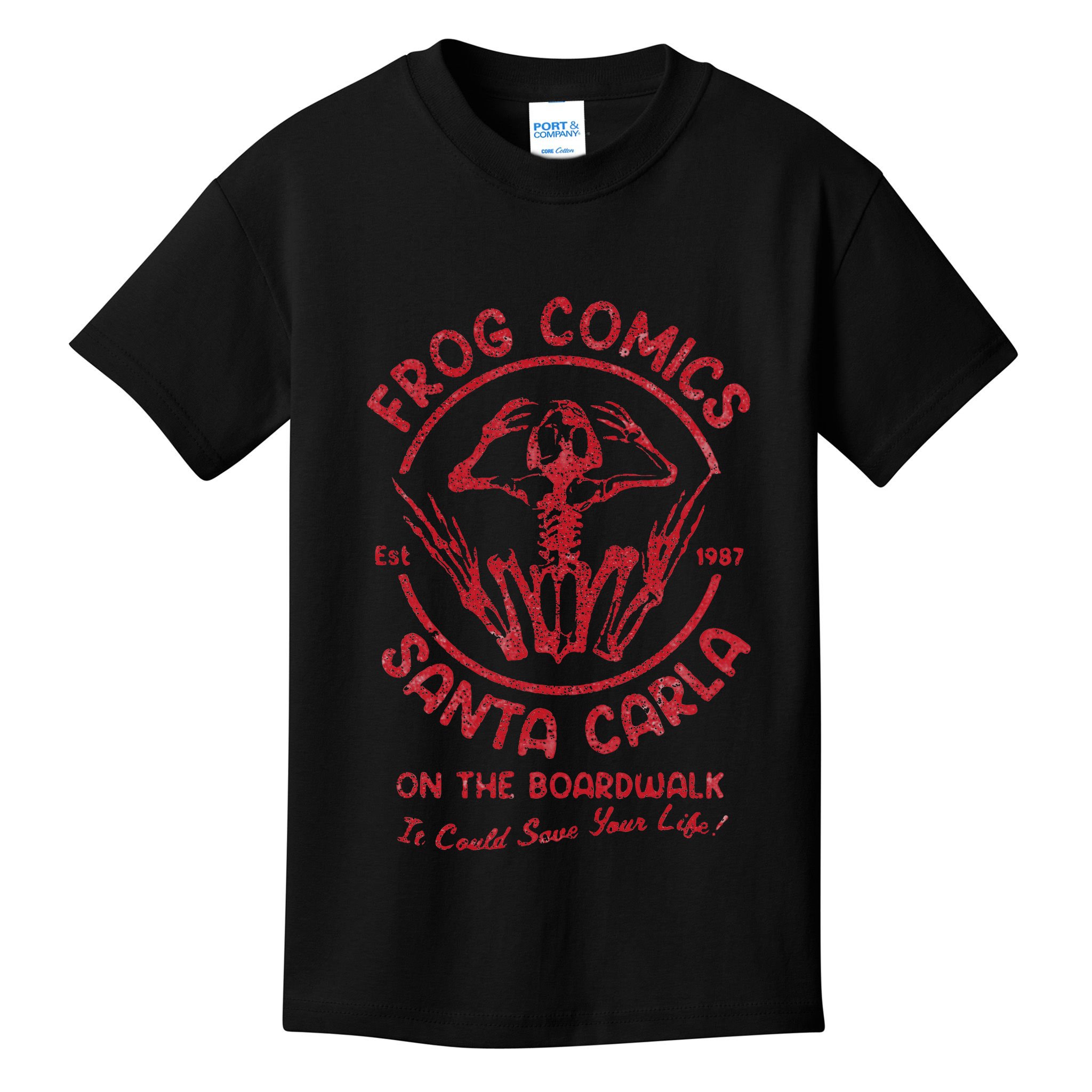 Frog Comics Santa Carla On The Boardwalk Kids T-Shirt