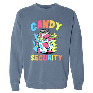 Funny Candy Security | Halloween Party Garment-Dyed Sweatshirt