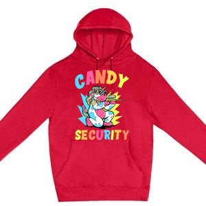 Funny Candy Security | Halloween Party Premium Pullover Hoodie