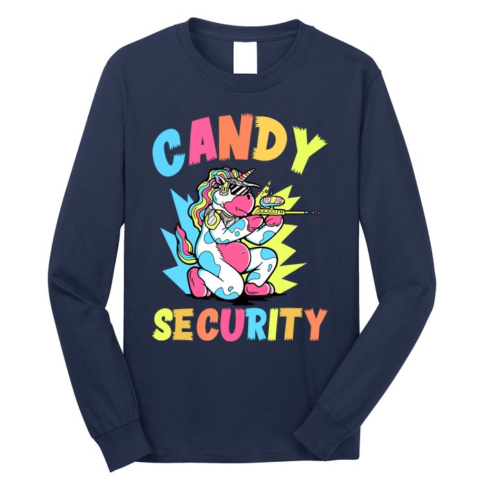 Funny Candy Security | Halloween Party Long Sleeve Shirt