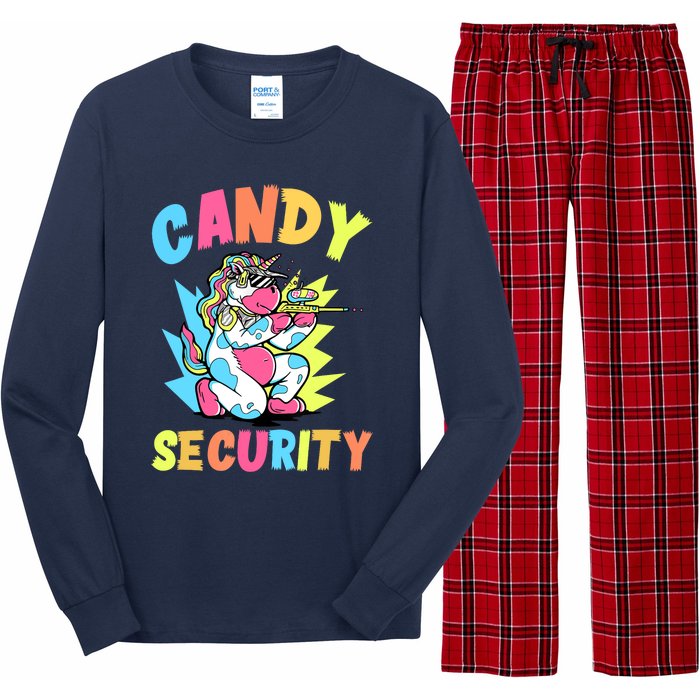 Funny Candy Security | Halloween Party Long Sleeve Pajama Set