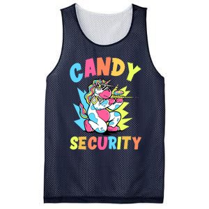 Funny Candy Security | Halloween Party Mesh Reversible Basketball Jersey Tank