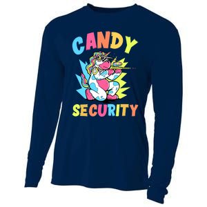 Funny Candy Security | Halloween Party Cooling Performance Long Sleeve Crew