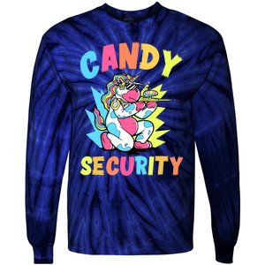 Funny Candy Security | Halloween Party Tie-Dye Long Sleeve Shirt