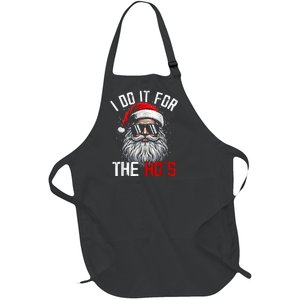 Funny Christmas Santa Claus I Do It For The Hos Cute Xmas Full-Length Apron With Pockets