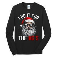 Funny Christmas Santa Claus I Do It For The Hos Cute Xmas Tall Long Sleeve T-Shirt