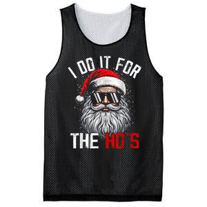 Funny Christmas Santa Claus I Do It For The Hos Cute Xmas Mesh Reversible Basketball Jersey Tank