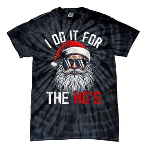 Funny Christmas Santa Claus I Do It For The Hos Cute Xmas Tie-Dye T-Shirt