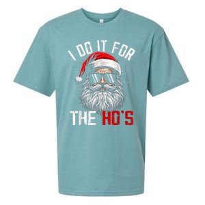 Funny Christmas Santa Claus I Do It For The Hos Cute Xmas Sueded Cloud Jersey T-Shirt