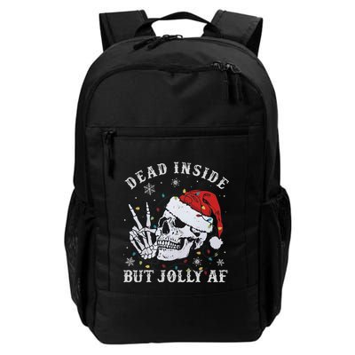 Funny Christmas Skull Dead Inside But Jolly Af Cute Backpack