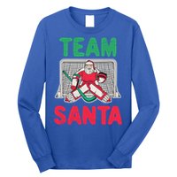 Funny Christmas Santa Ice Hockey Goaltender Goalie Gift Long Sleeve Shirt