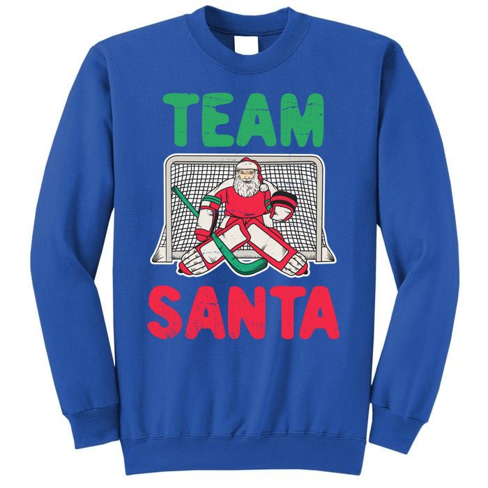 Funny Christmas Santa Ice Hockey Goaltender Goalie Gift Sweatshirt