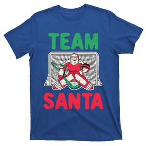 Funny Christmas Santa Ice Hockey Goaltender Goalie Gift T-Shirt