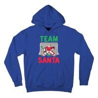 Funny Christmas Santa Ice Hockey Goaltender Goalie Gift Tall Hoodie