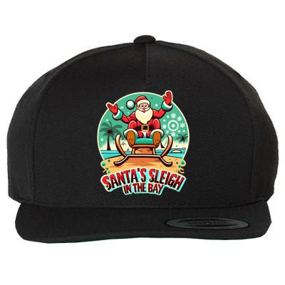 Funny Christmas Santa´S Sleigh In The Bay Beach Christmas Meaningful Gift Wool Snapback Cap