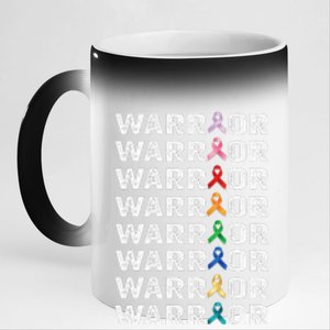 Fighter Cancer Survivor Awareness World Cancer Day 11oz Black Color Changing Mug