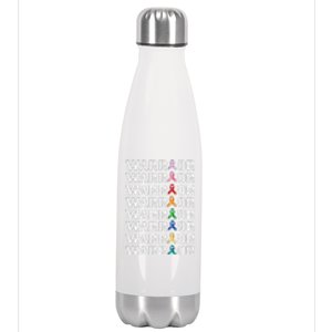 Fighter Cancer Survivor Awareness World Cancer Day Stainless Steel Insulated Water Bottle