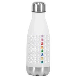 Fighter Cancer Survivor Awareness World Cancer Day Stainless Steel Insulated Water Bottle