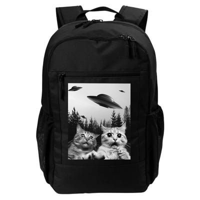 Funny Cat Selfie with UFOs Daily Commute Backpack