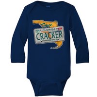 Florida Cracker Shirt Florida Strong Hurricane Ian Support Florida Baby Long Sleeve Bodysuit