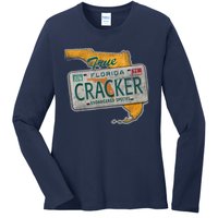 Florida Cracker Shirt Florida Strong Hurricane Ian Support Florida Ladies Long Sleeve Shirt