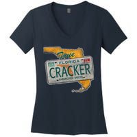 Florida Cracker Shirt Florida Strong Hurricane Ian Support Florida Women's V-Neck T-Shirt