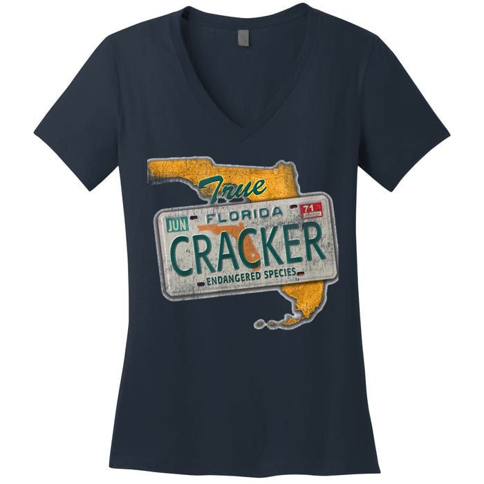 Florida Cracker Shirt Florida Strong Hurricane Ian Support Florida Women's V-Neck T-Shirt