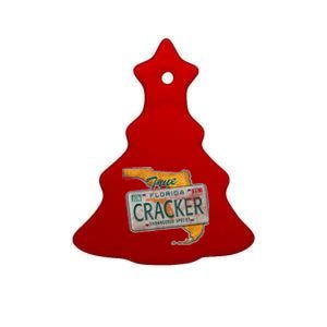 Florida Cracker Shirt Florida Strong Hurricane Ian Support Florida Ceramic Tree Ornament