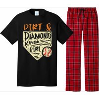 Fun Cute Softball Baseball Dirt & Diamonds Kinda Girl Pajama Set