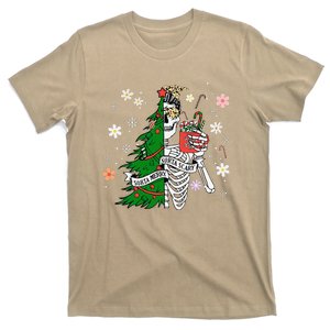 Funny Christmas Sorta Merry Sorta Scary Skeleton Xmas Tree T-Shirt