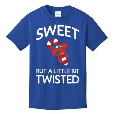 Funny Christmas Sweet But A Little Twisted Candy Cane Great Gift Kids T-Shirt